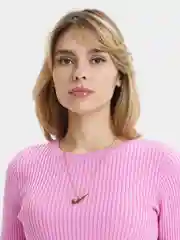 Золотой цепочка на шею "Пламя" с логотипом Nike (Найк), 60 см