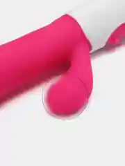 Тёмно-розовый вибратор кролик с двумя точками вибрации для нее и игр 18+