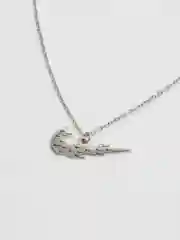 Серебряный цепочка на шею "Пламя" с логотипом Nike (Найк), 60 см