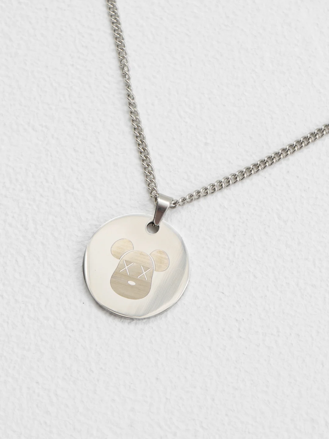 Серый цепочка на шею с изображением KAWS, Bearbrick, статуэтка, игрушка, 50 см