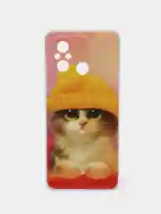 Желтый силиконовый чехол на Xiaomi Redmi 12C/Poco C55 / Редми 12C/Поко C55 прозрачный, с рисунком