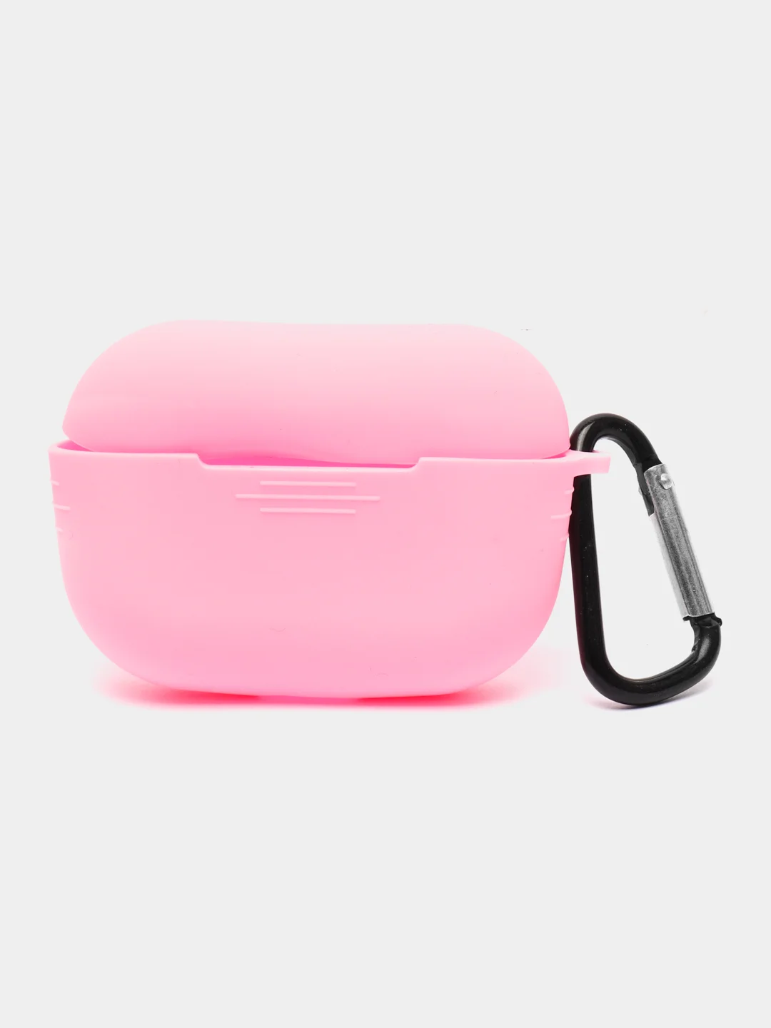 Розовый чехол для наушников AirPods Pro 2, силиконовый, с карабином