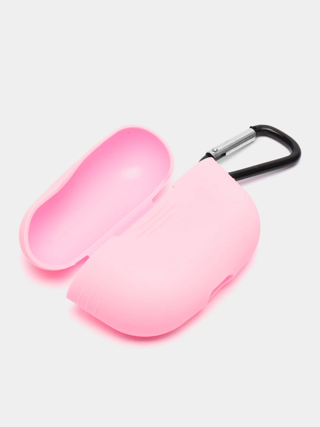 Розовый чехол для наушников AirPods Pro 2, силиконовый, с карабином