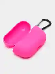 Тёмно-розовый чехол для наушников AirPods Pro 2, силиконовый, с карабином