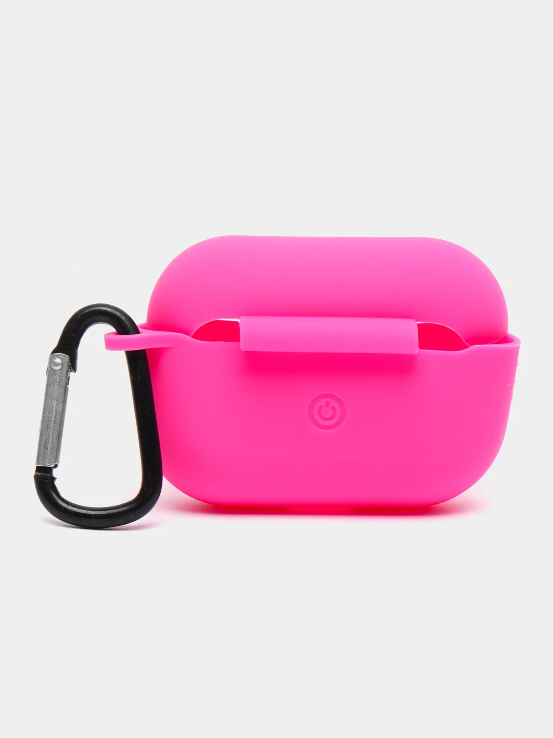 Тёмно-розовый чехол для наушников AirPods Pro 2, силиконовый, с карабином