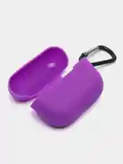 Фиолетовый чехол для наушников AirPods Pro 2, силиконовый, с карабином