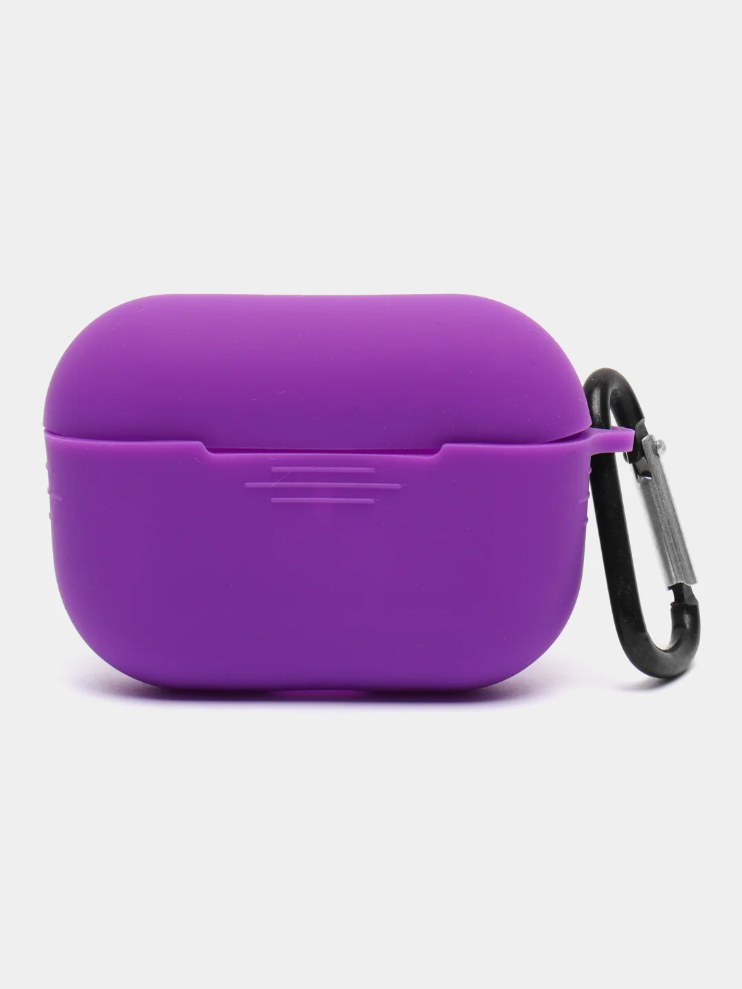 Фиолетовый чехол для наушников AirPods Pro 2, силиконовый, с карабином