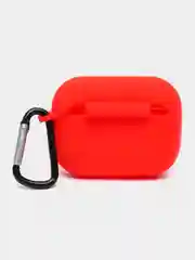 Красный чехол для наушников AirPods Pro 2, силиконовый, с карабином