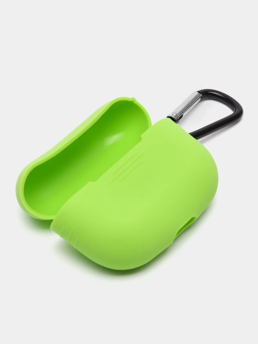 Зеленый чехол для наушников AirPods Pro 2, силиконовый, с карабином