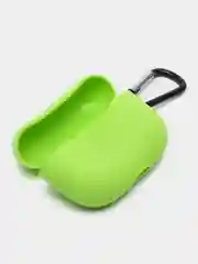 Зеленый чехол для наушников AirPods Pro 2, силиконовый, с карабином