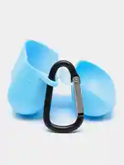 Голубой чехол для наушников AirPods Pro 2, силиконовый, с карабином