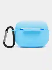 Голубой чехол для наушников AirPods Pro 2, силиконовый, с карабином