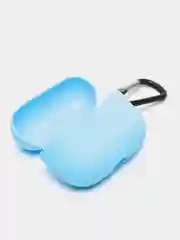 Голубой чехол для наушников AirPods Pro 2, силиконовый, с карабином