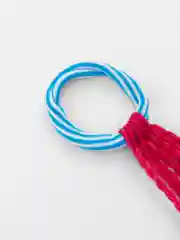 Розовый канекалон 6 косичек на резинке омбре / Резинка канекалон /Детские резинки