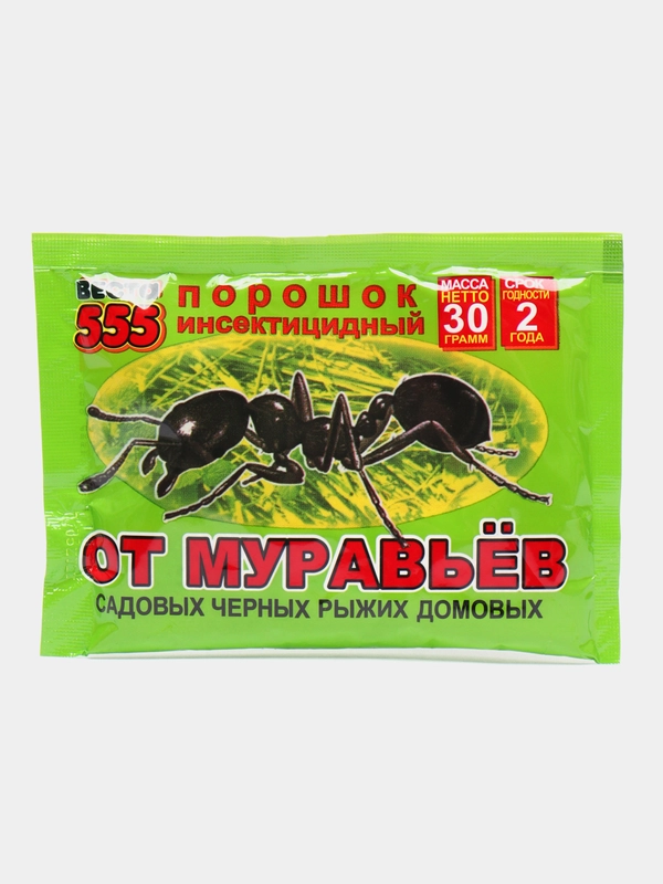 Порошок Веста 555, от муравьев садовых, черных, рыжих, домовых, 30 г