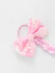 Конфетный канекалон косичка на резинке с бантиком / Резинка бант /Детские цветные резинки