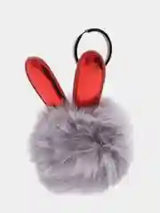 Серый пушистик на кольце "Шарик с лакированными ушками", 11 х 7 х 7 см