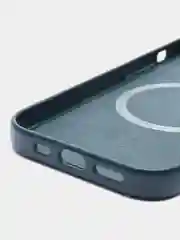 Зеленый чехол MagSafe для iPhone 14 Pro кожаный BROSCORP с защитой камер, микрофиброй, экокожа