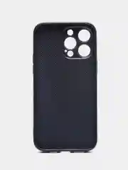 Черный чехол для Apple iPhone 14 Pro Max алькантара BROSCORP, замшевый, пластиковый с силиконом
