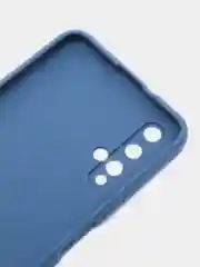 Синий чехол для Honor 20, Huawei Nova 5T силиконовый ROSCO матовый тонкий, бортик вокруг камер
