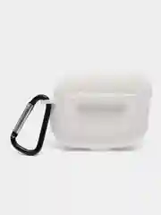 Белый чехол для наушников AirPods Pro 2, силиконовый, с карабином