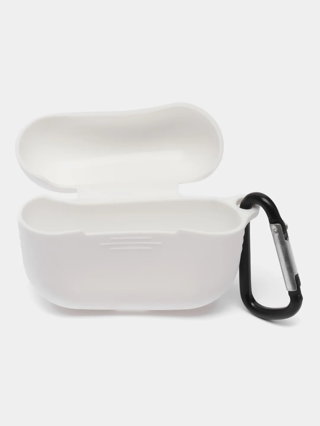 Белый чехол для наушников AirPods Pro 2, силиконовый, с карабином