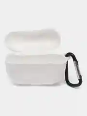 Белый чехол для наушников AirPods Pro 2, силиконовый, с карабином