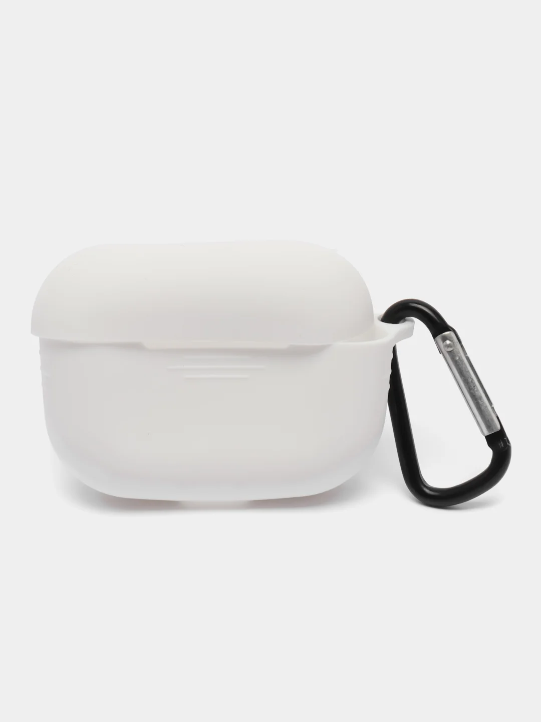 Белый чехол для наушников AirPods Pro 2, силиконовый, с карабином