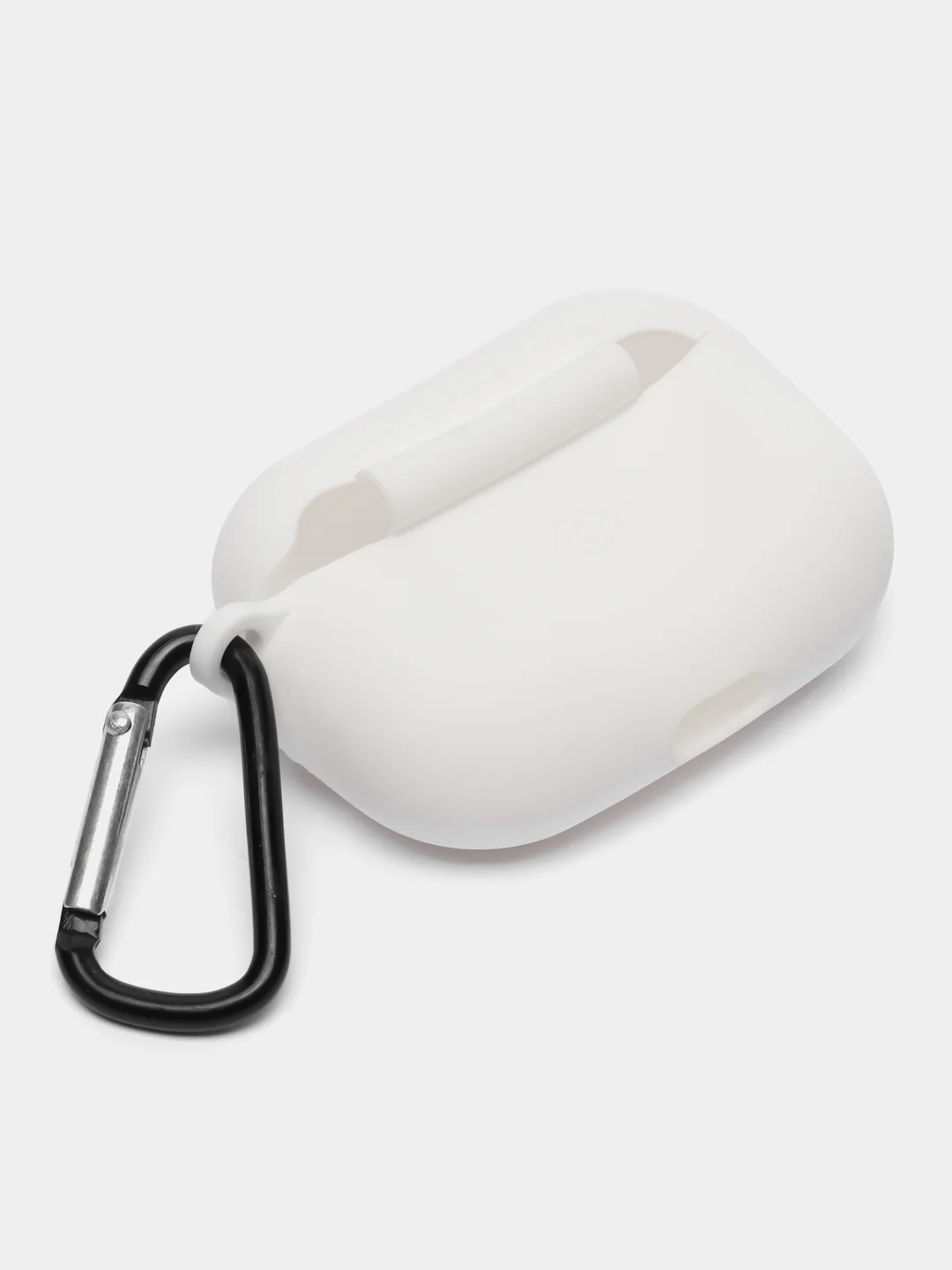 Белый чехол для наушников AirPods Pro 2, силиконовый, с карабином