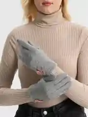 Серый перчатки женские, утеплённые, сенсорные, 4 цвета