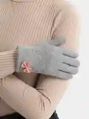 Серый перчатки женские, утеплённые, сенсорные, 4 цвета