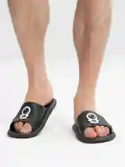 Черный мужские шлепанцы