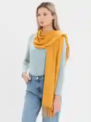 Песочный хаки палантин кашемировый