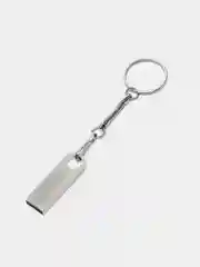 Серебряный флешка USB 2.0, 5 объёмов, металлическая