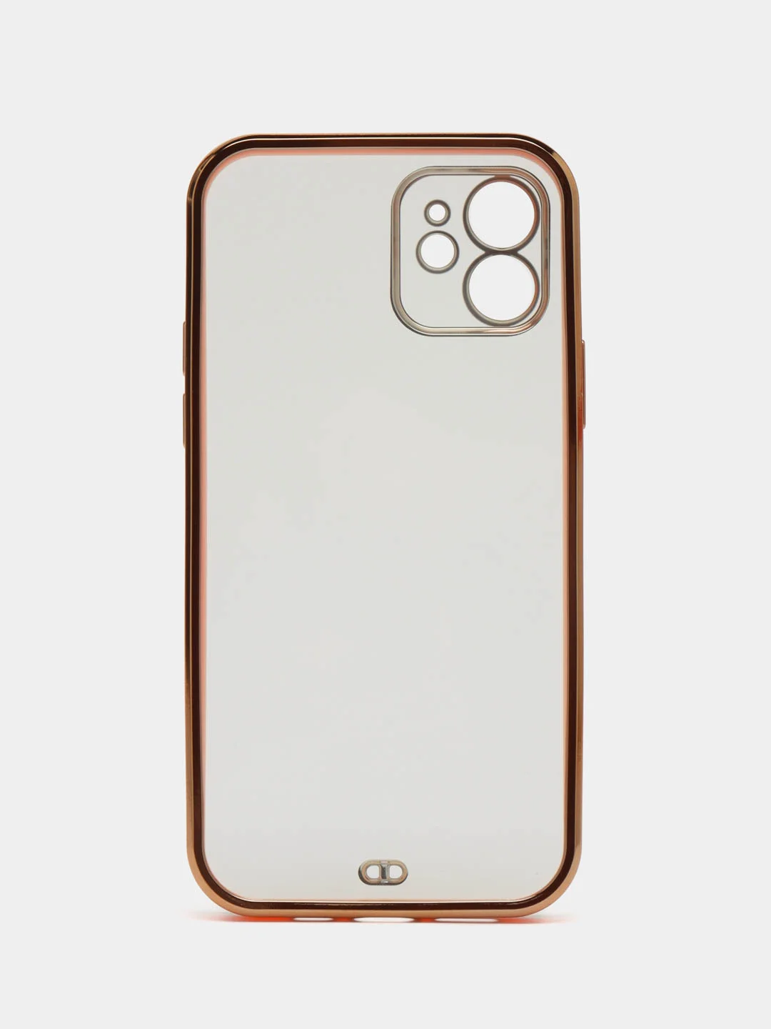 Розовый противоударный чехол-рамка для iPhone 11/12