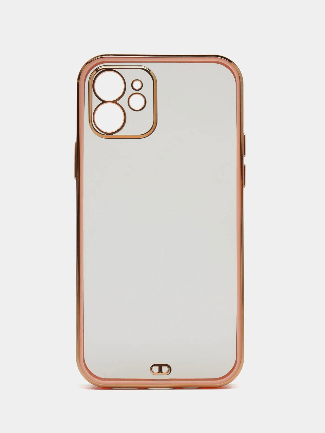 Розовый противоударный чехол-рамка для iPhone 11/12