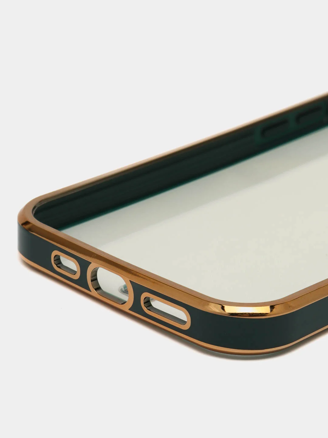 Лесной зеленый противоударный чехол-рамка для iPhone 11/12