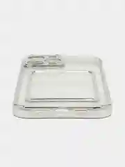 Серебряный противоударный чехол, с кармашком для фото и карт, для iPhone 13
