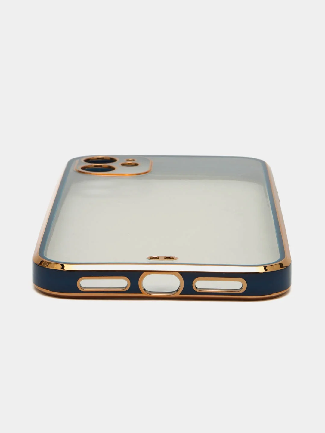 Синий противоударный чехол-рамка для iPhone 11/12