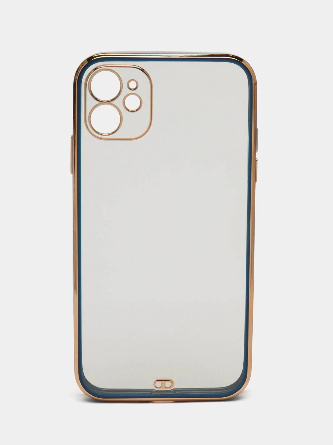 Синий противоударный чехол-рамка для iPhone 11/12