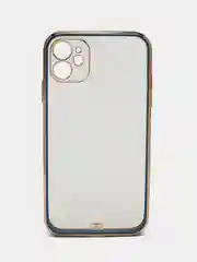 Синий противоударный чехол-рамка для iPhone 11/12