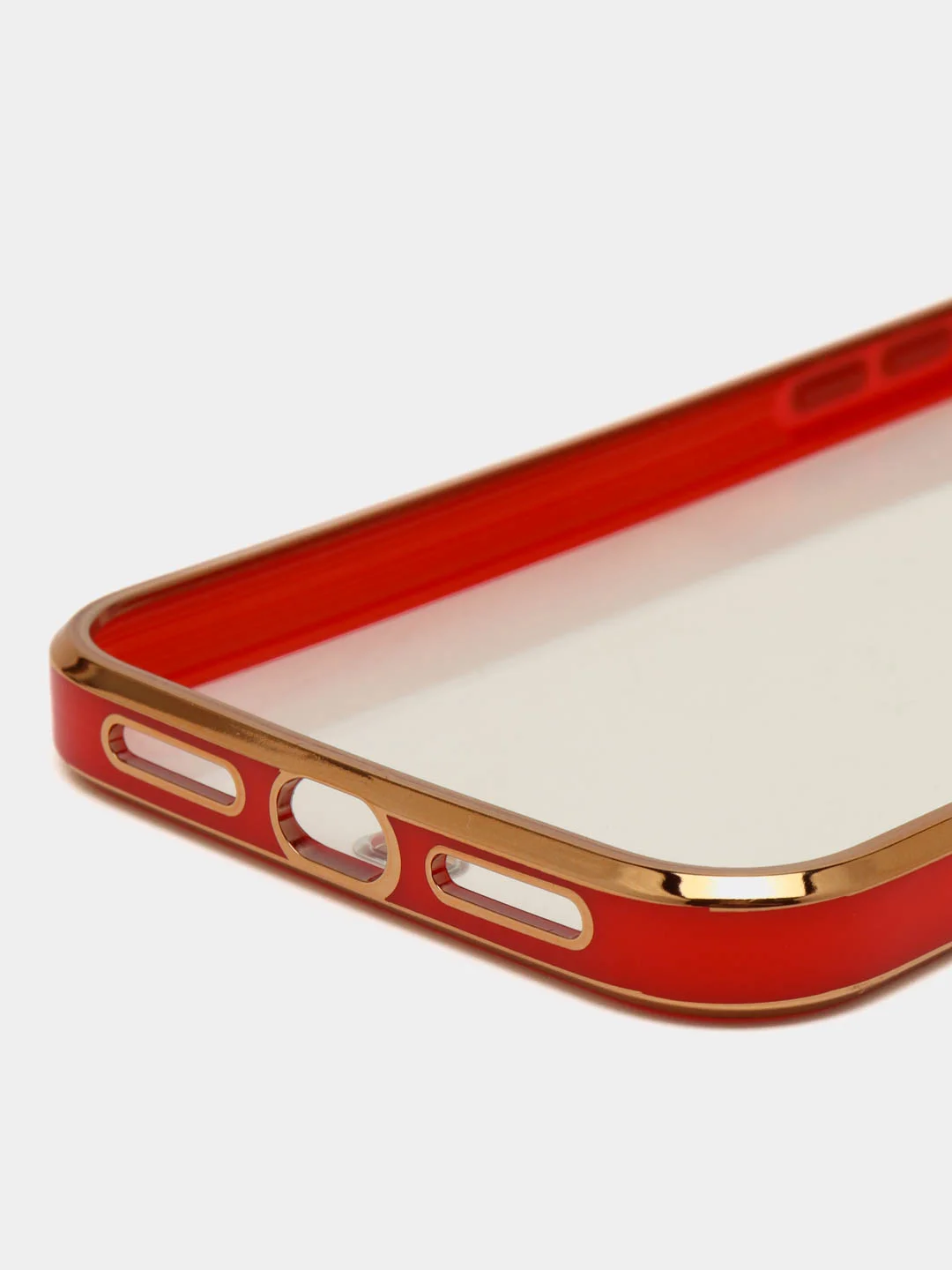 Красный противоударный чехол-рамка для iPhone 11/12