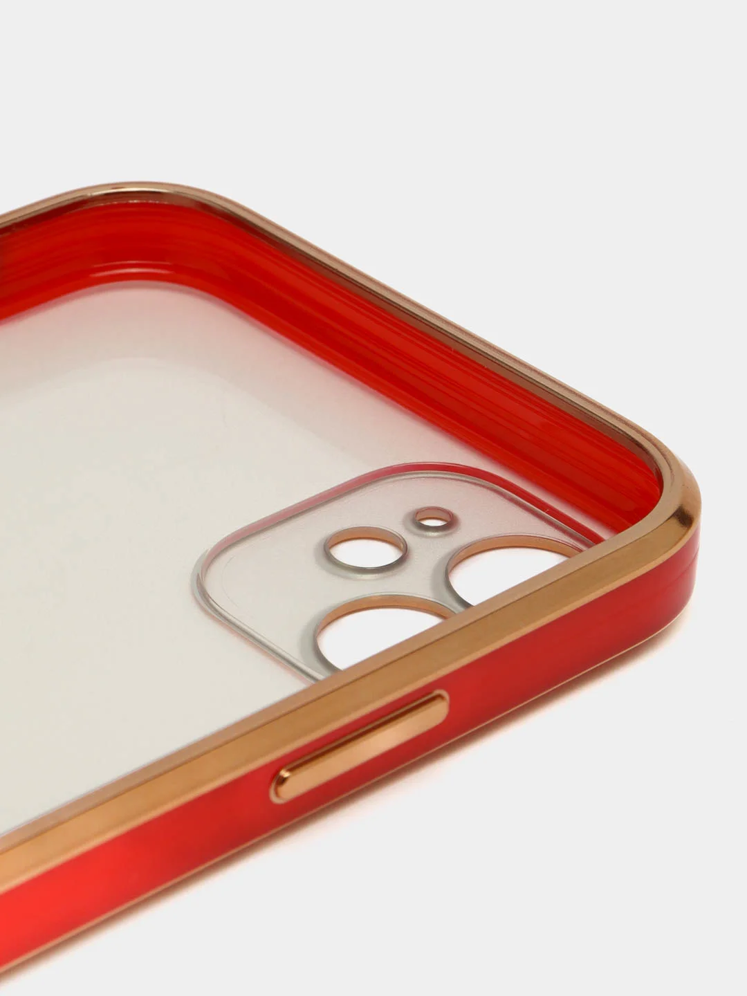 Красный противоударный чехол-рамка для iPhone 11/12
