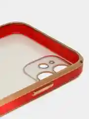 Красный противоударный чехол-рамка для iPhone 11/12