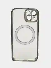 Черный чехол MagSafe iPhone 11, 12, 13, 14, 15 Pro Max / Plus, айфон, прозрачный, магнитный, про