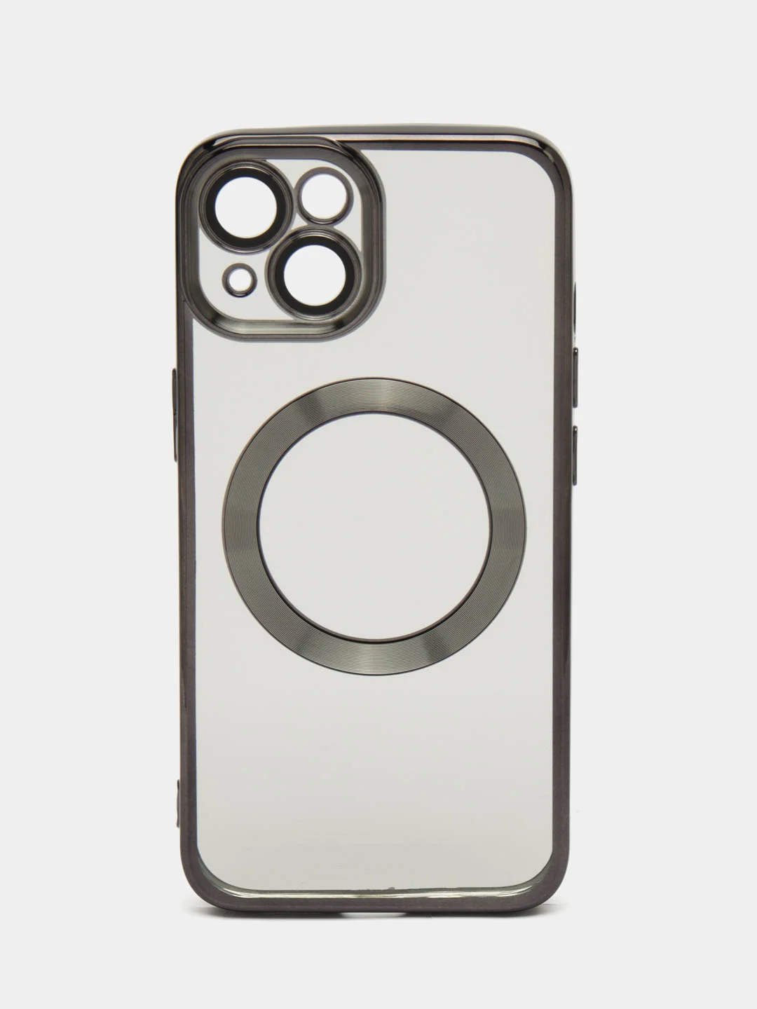 Черный чехол MagSafe iPhone 11, 12, 13, 14, 15 Pro Max / Plus, айфон, прозрачный, магнитный, про