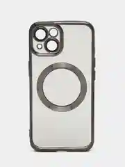 Черный чехол MagSafe iPhone 11, 12, 13, 14, 15 Pro Max / Plus, айфон, прозрачный, магнитный, про