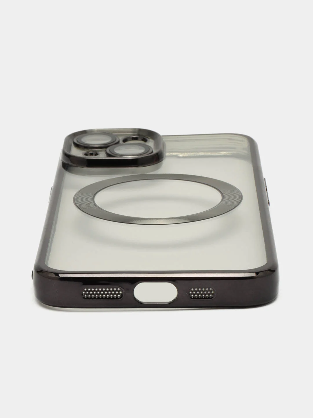 Черный чехол MagSafe iPhone 11, 12, 13, 14, 15 Pro Max / Plus, айфон, прозрачный, магнитный, про