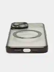 Черный чехол MagSafe iPhone 11, 12, 13, 14, 15 Pro Max / Plus, айфон, прозрачный, магнитный, про