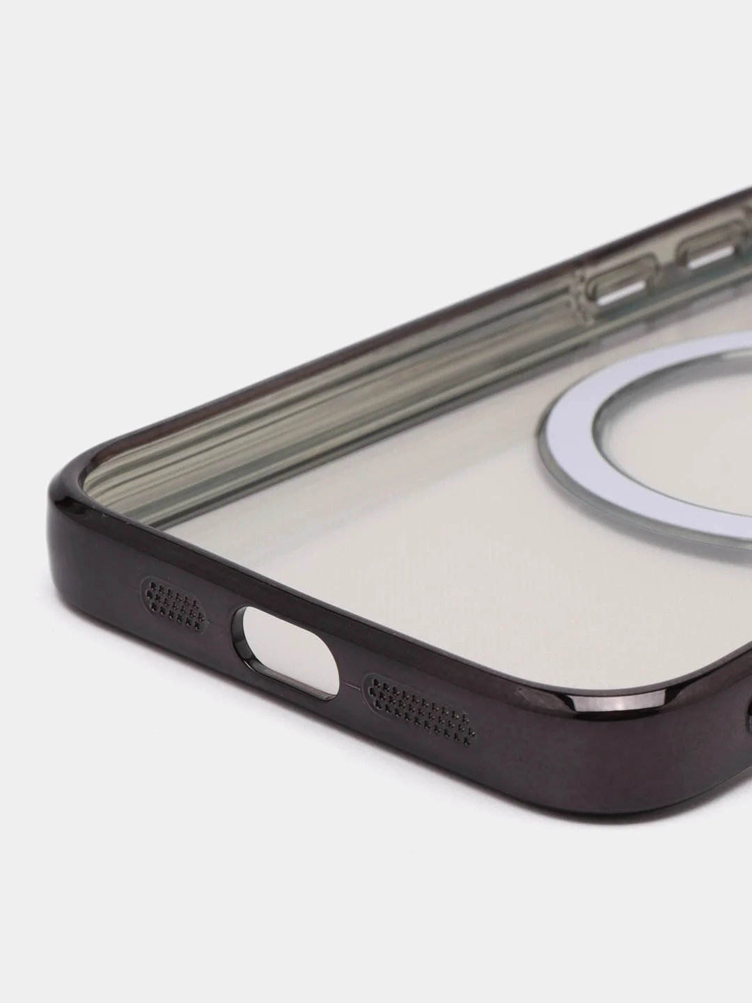 Черный чехол MagSafe iPhone 11, 12, 13, 14, 15 Pro Max / Plus, айфон, прозрачный, магнитный, про